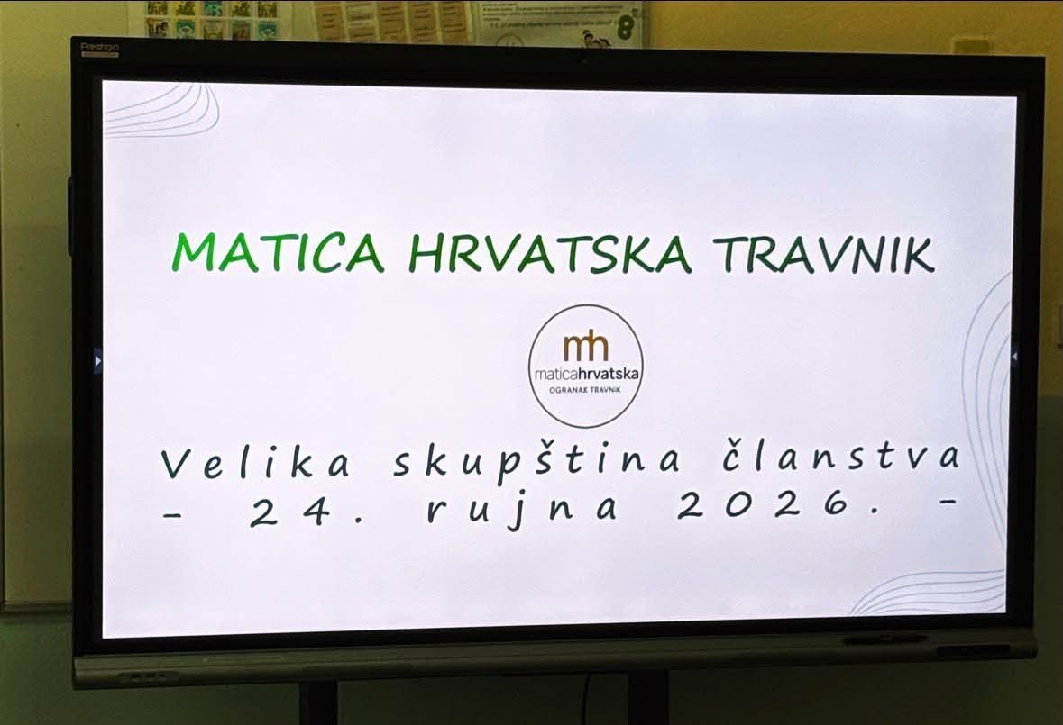 Velika skupština članstva Matice hrvatske Travnik, 24. rujna 2026.
