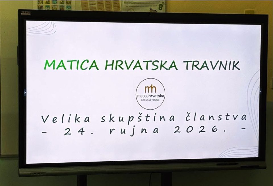 Velika skupština članstva Matice hrvatske Travnik, 24. rujna 2026.