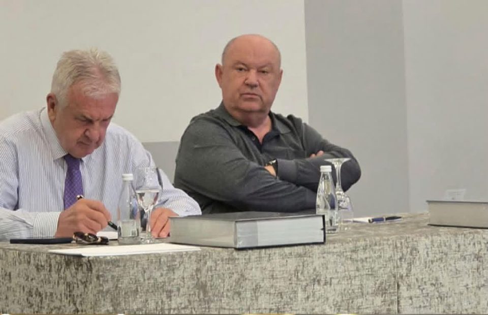 Predsjednik Matice hrvatske Damir Zorić i tajnik Ivica Nuić na sastanku Vijeća MH u Mostaru